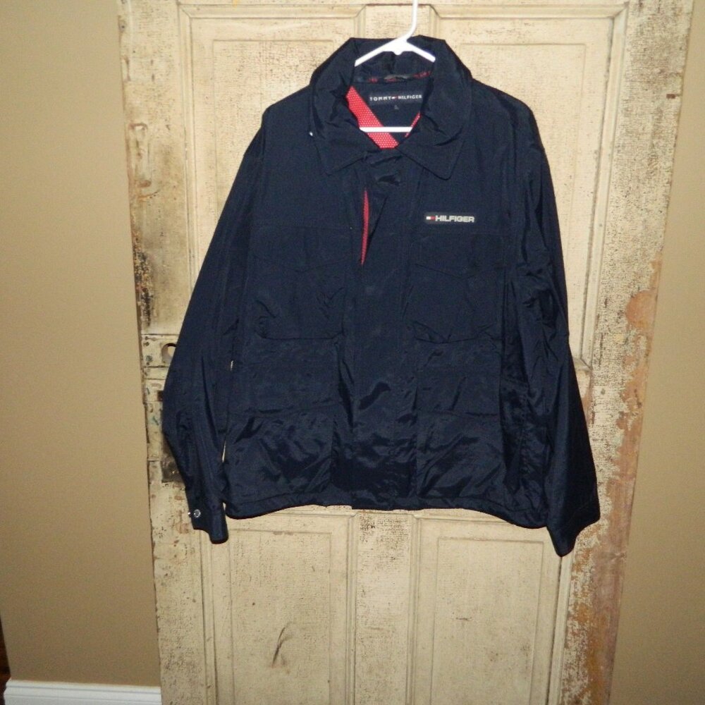 Tommy Hilfiger Water Resistance Lightweight Field Utility Coat Men Sz L (II-15)